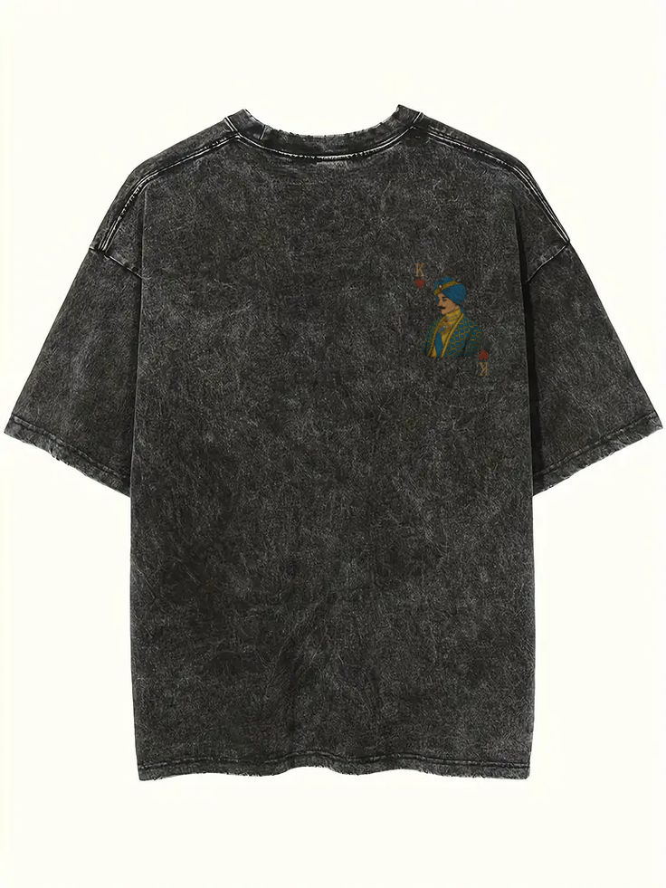 King of Hearts Graphic Acid Wash tee
