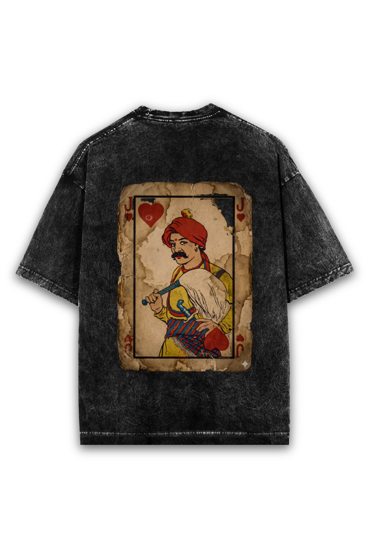 Jack of Hearts Graphic Acid Wash Tee