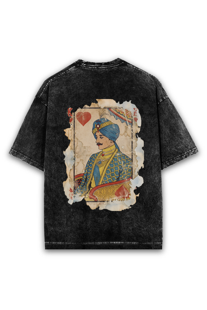 King of Hearts Graphic Acid Wash tee