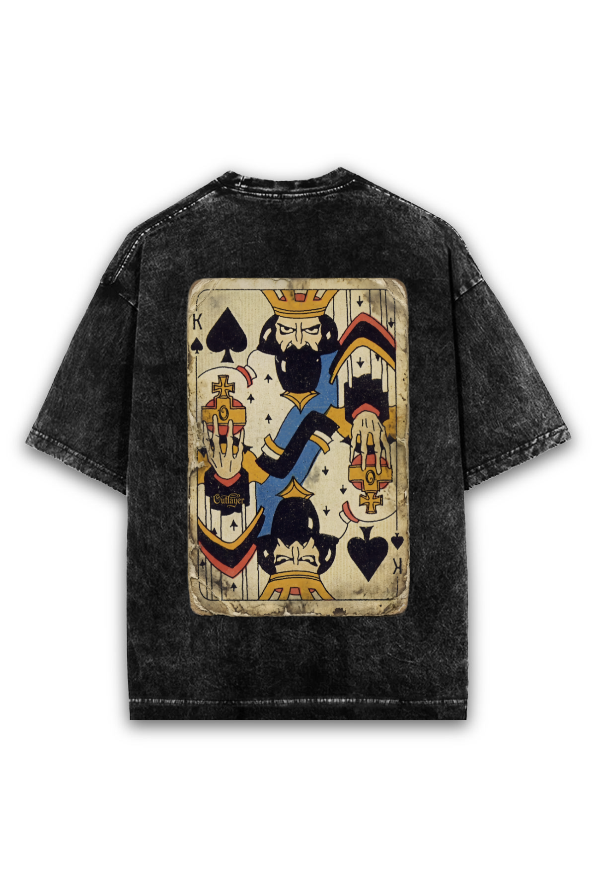 King Of Spades Graphic Acid Wash Tee