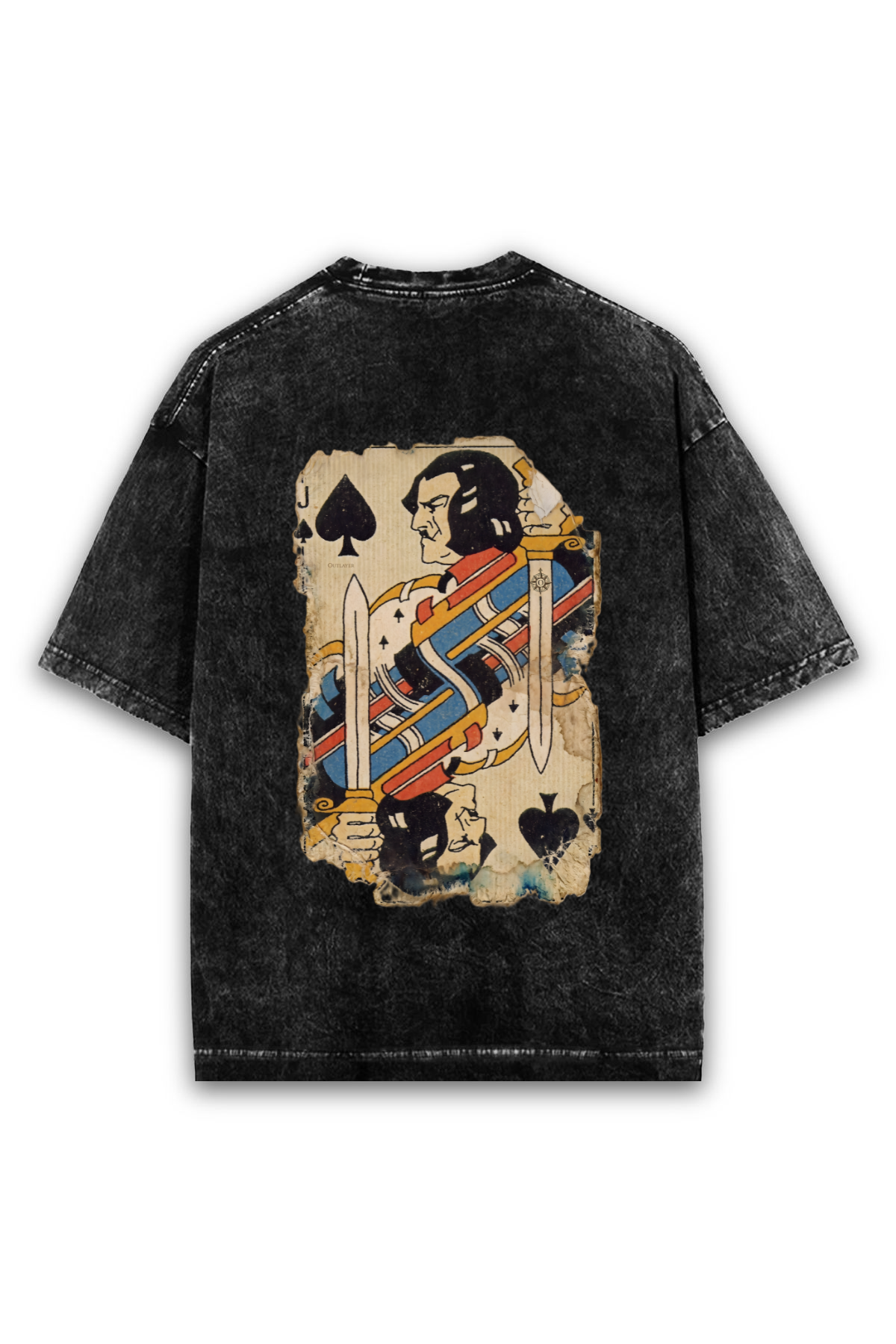 Jack Of Spades Graphic Acid Wash Tee