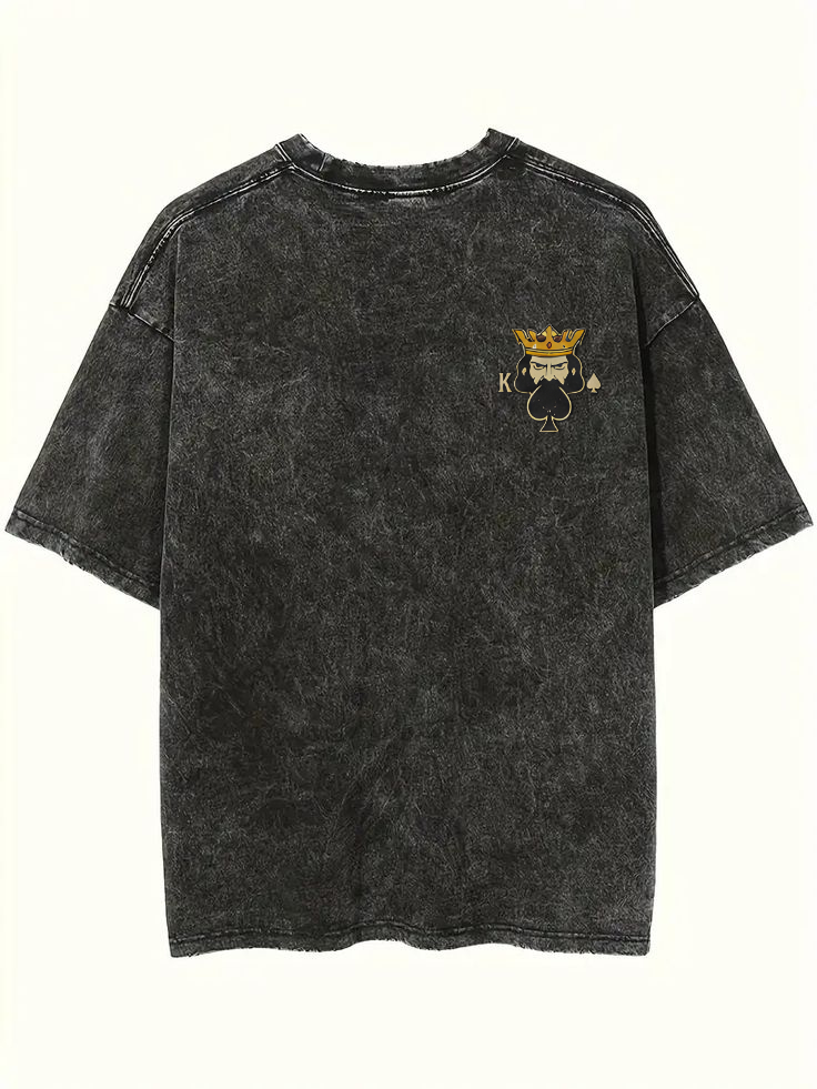 King Of Spades Graphic Acid Wash Tee