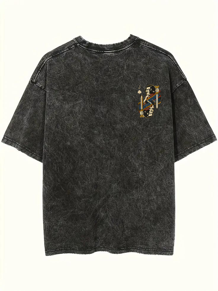 Jack Of Spades Graphic Acid Wash Tee