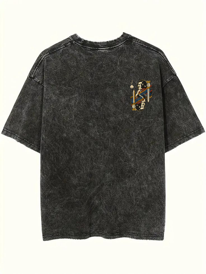Jack Of Spades Graphic Acid Wash Tee