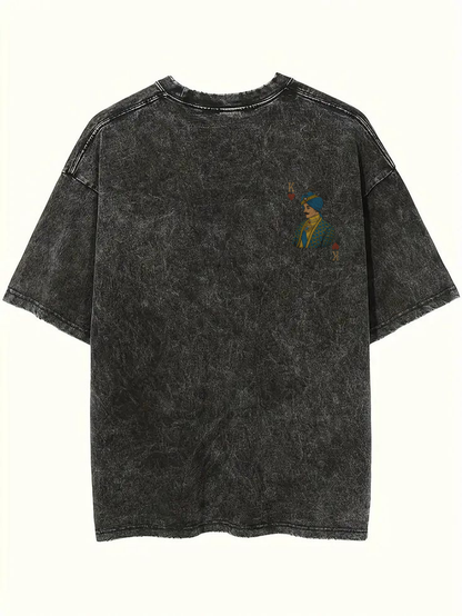 King of Hearts Graphic Acid Wash tee